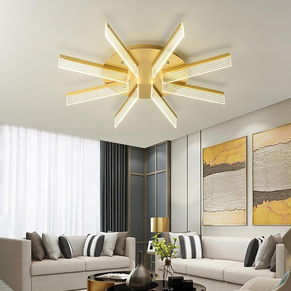Circular Linear LED Flush Mount Ceiling Light - Nordic Style
