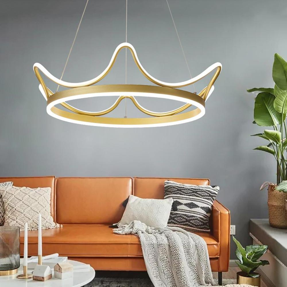 Geometric Metal Pendant Light | Nordic Style LED Chandelier