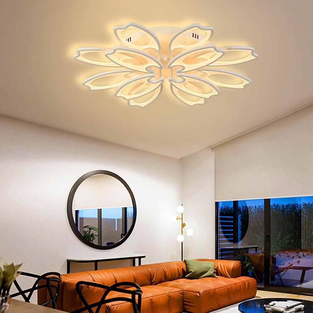 Modern Flower Petal LED Ceiling Light Dimmable Flush Mount
