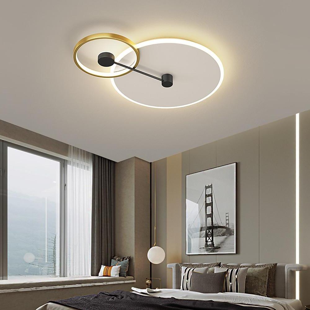 Geometric Circles Dimmable LED Flush Mount Ceiling Light