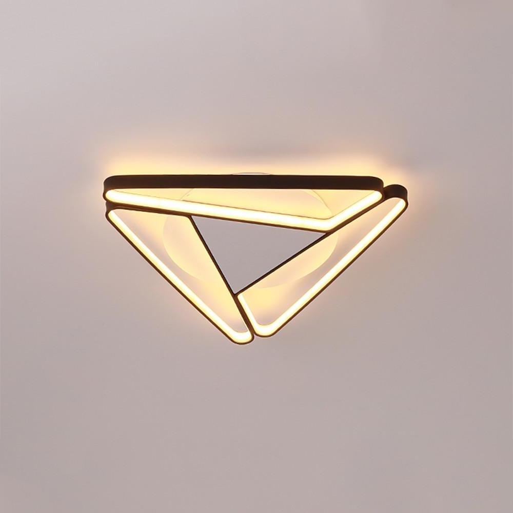 Geometric LED Flush Mount Ceiling Light Modern Metal & PVC