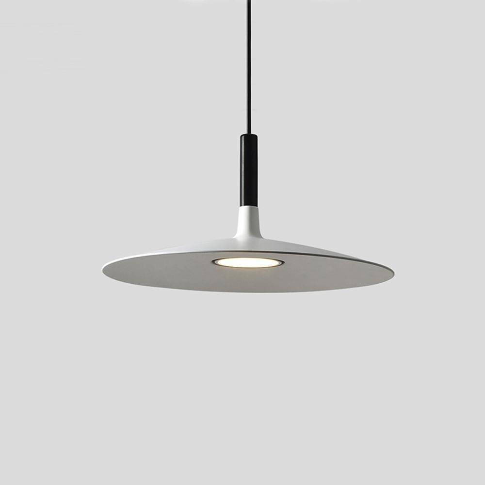 Modern Nordic Pendant Light Slim Metal Circular Ceiling Fixture