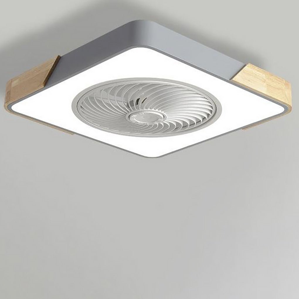 Modern Bladeless LED Ceiling Fan Light with Remote Control