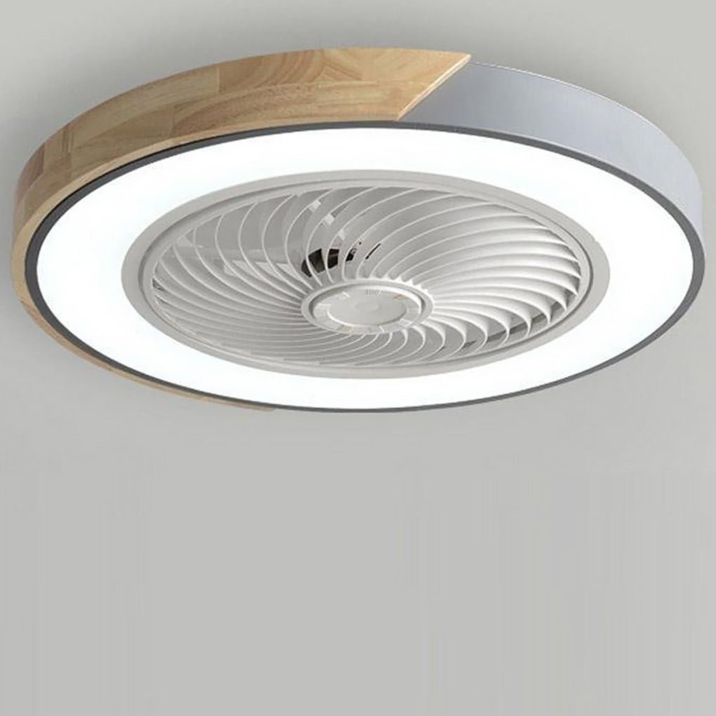 Modern Bladeless LED Ceiling Fan Light with Remote Control