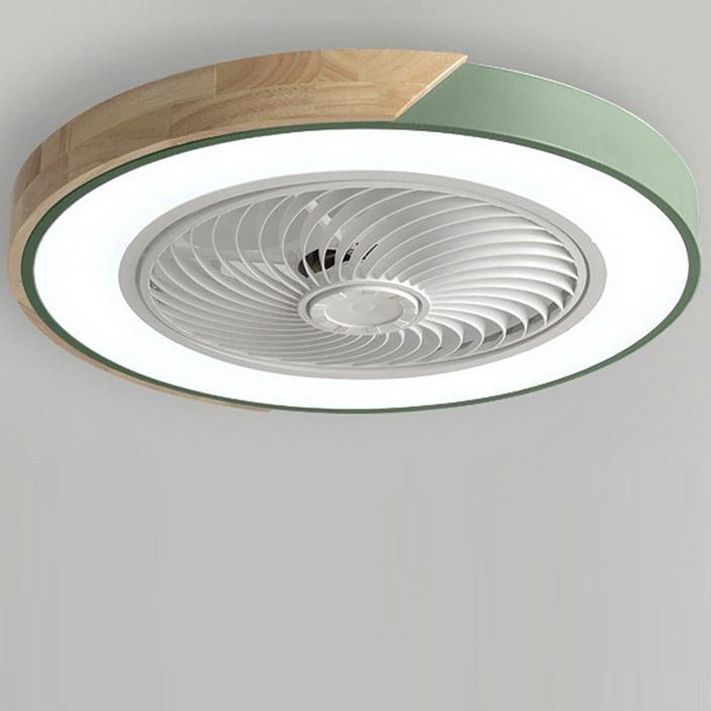 Modern Bladeless LED Ceiling Fan Light with Remote Control