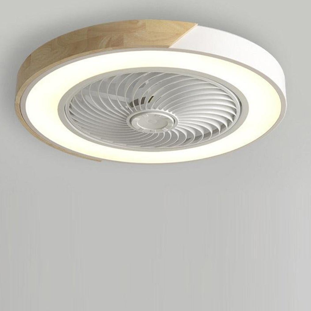 Modern Bladeless LED Ceiling Fan Light with Remote Control