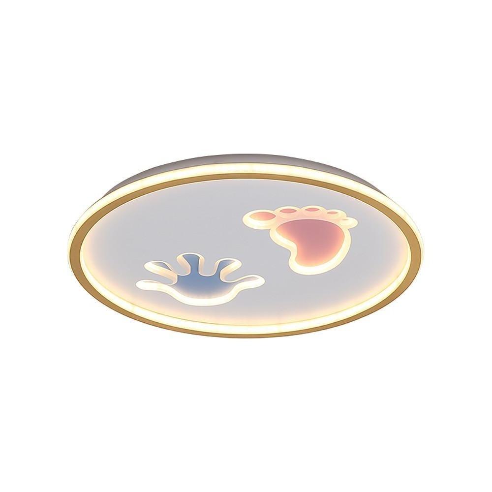 Hand & Foot Print LED Flush Mount Ceiling Light for Kids Room