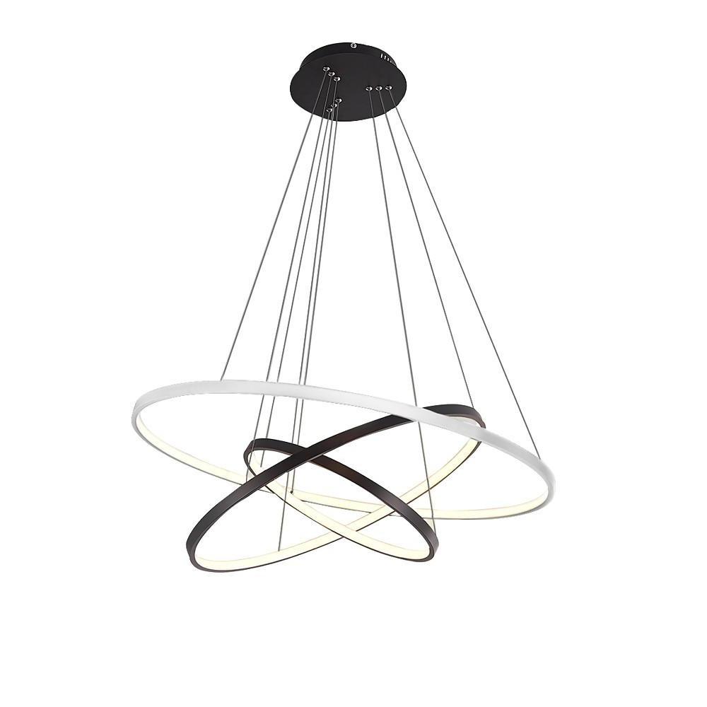 Adjustable Multi-Circle LED Dimmable Chandelier with Remote