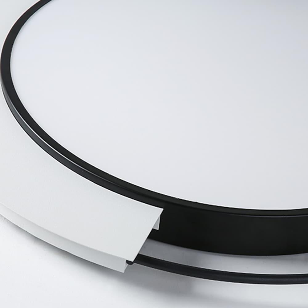 Modern Circular LED Flush Mount Ceiling Light – Aluminum Finish