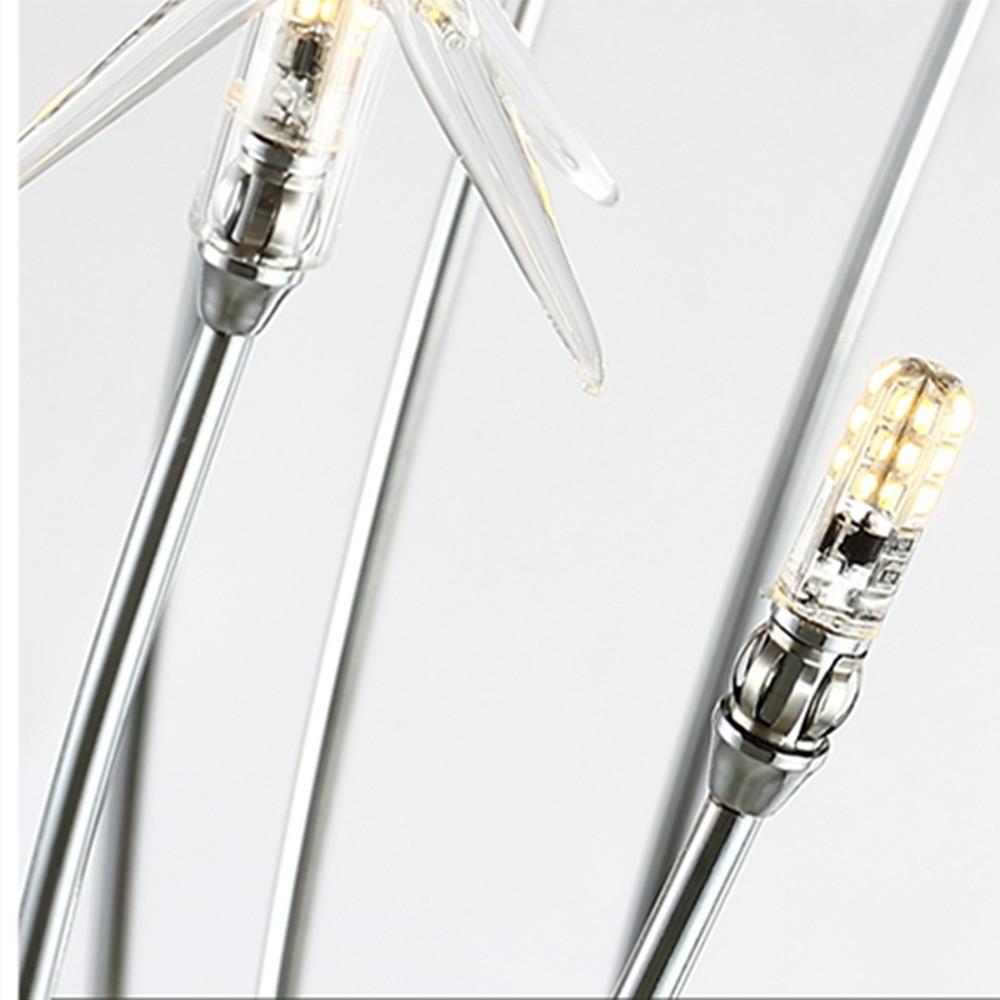 Galaxy Inspired Chrome Chandelier with 10 LED Lights - 42 Inch