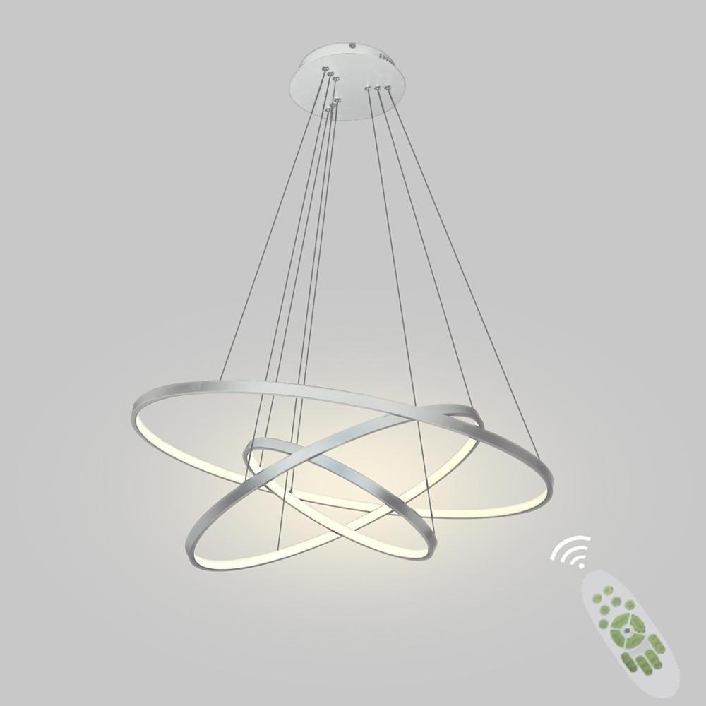 3-Ring Interweaved Circle LED Pendant Light Aluminum Acrylic