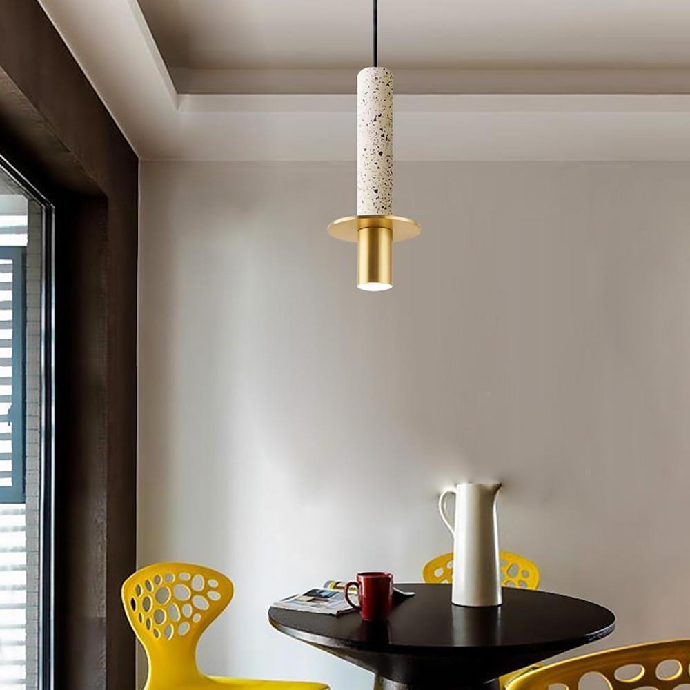 Classic Cylindrical Glass Pendant Light with LED