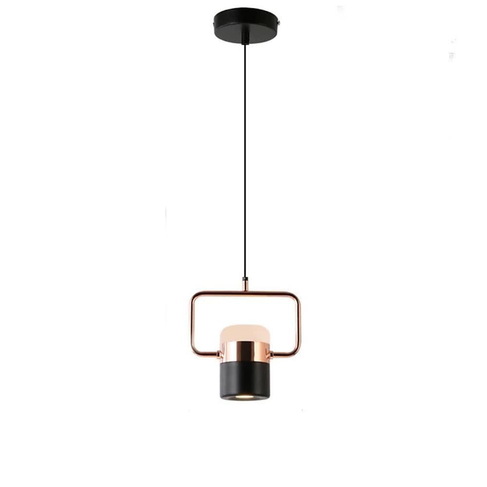 Modern Microphone Pendant Light with Integrated LED - Black & White