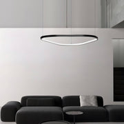Modern Black Triangle Ring LED Chandelier - 1/2/3 Light