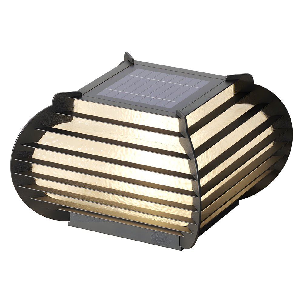 Black Lattice Outdoor Post Light - Modern Pier Mount LED