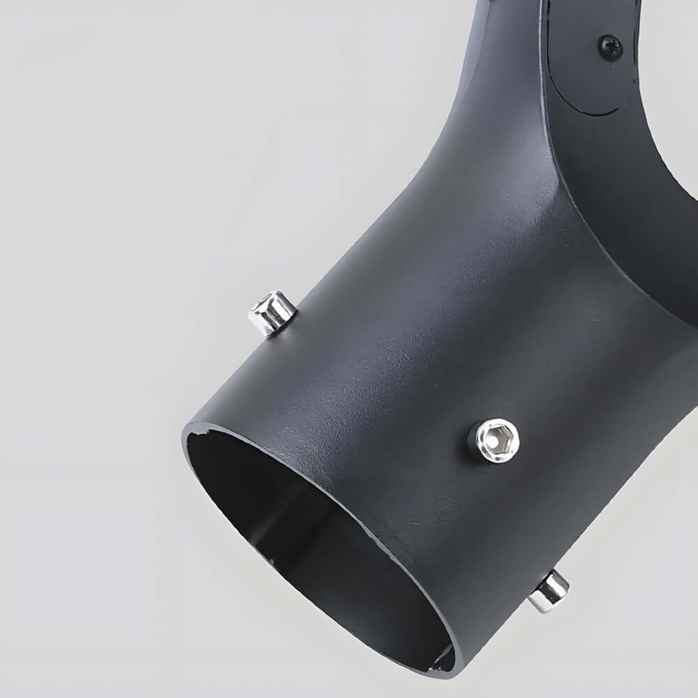 Modern Solar LED Outdoor Post Light - Black Aluminum Street Lamp