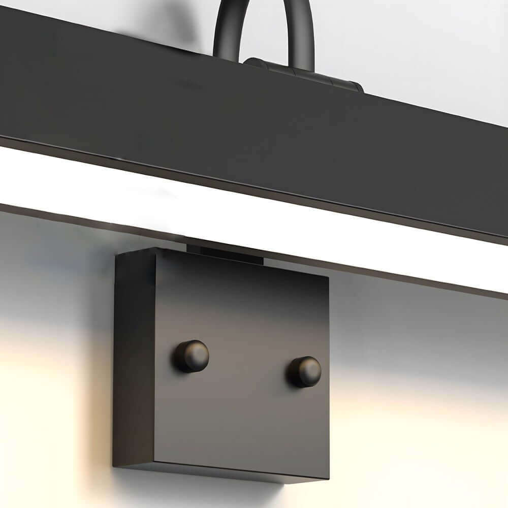 Modern Black House Number Wall Light with Integrated LED