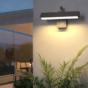 Modern Black House Number Wall Light with Integrated LED