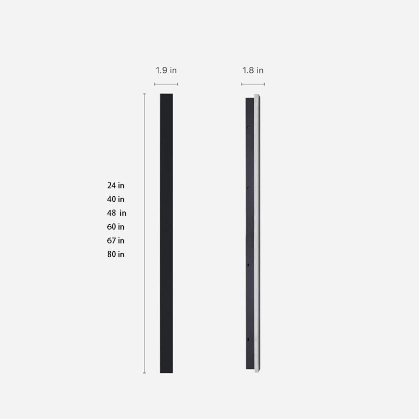 Modern Black Linear LED Wall Light Outdoor Waterproof IP65