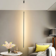 Modern Black Linear LED Pendant Light | Aluminum & Acrylic