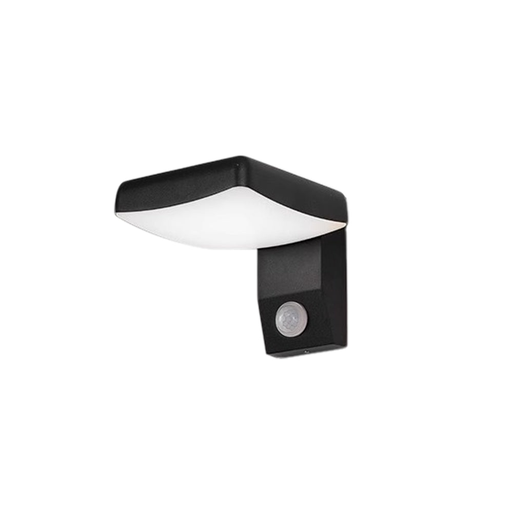 Modern Black Motion Sensor Outdoor Wall Light - Rotatable LED