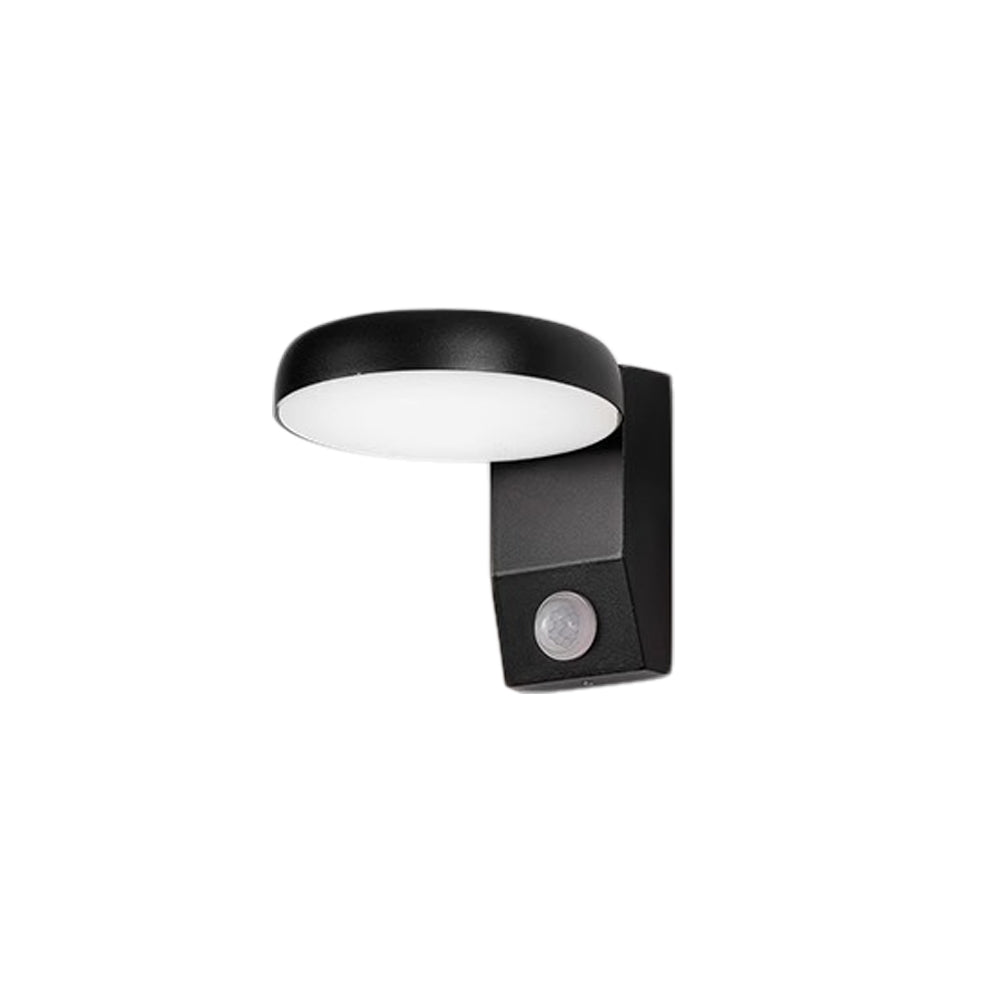 Modern Black Motion Sensor Outdoor Wall Light - Rotatable LED