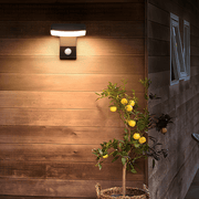 Modern Black Motion Sensor Outdoor Wall Light - Rotatable LED