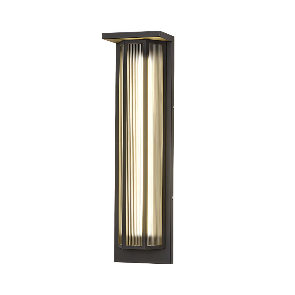 Black Rectangular Acrylic LED Outdoor Wall Light - Industrial