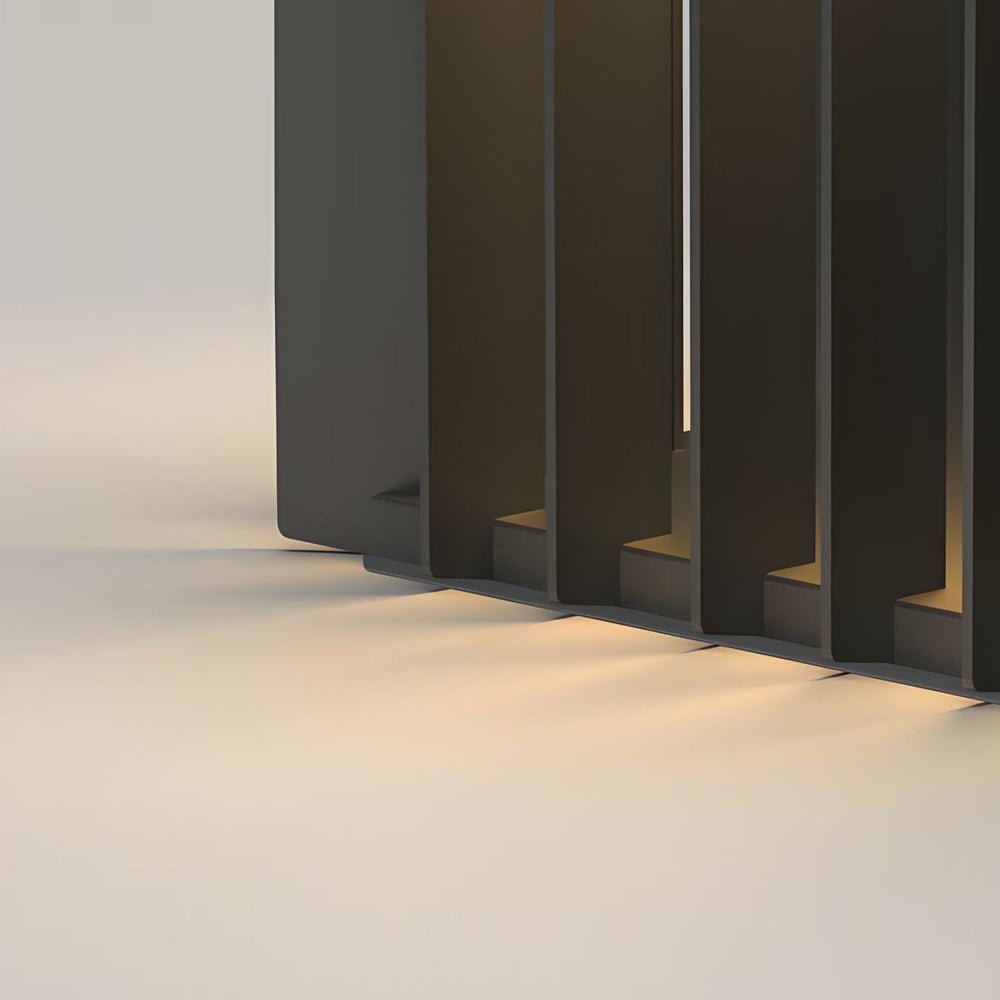 Modern Black Square Outdoor Post Light | Solar or Hardwired LED