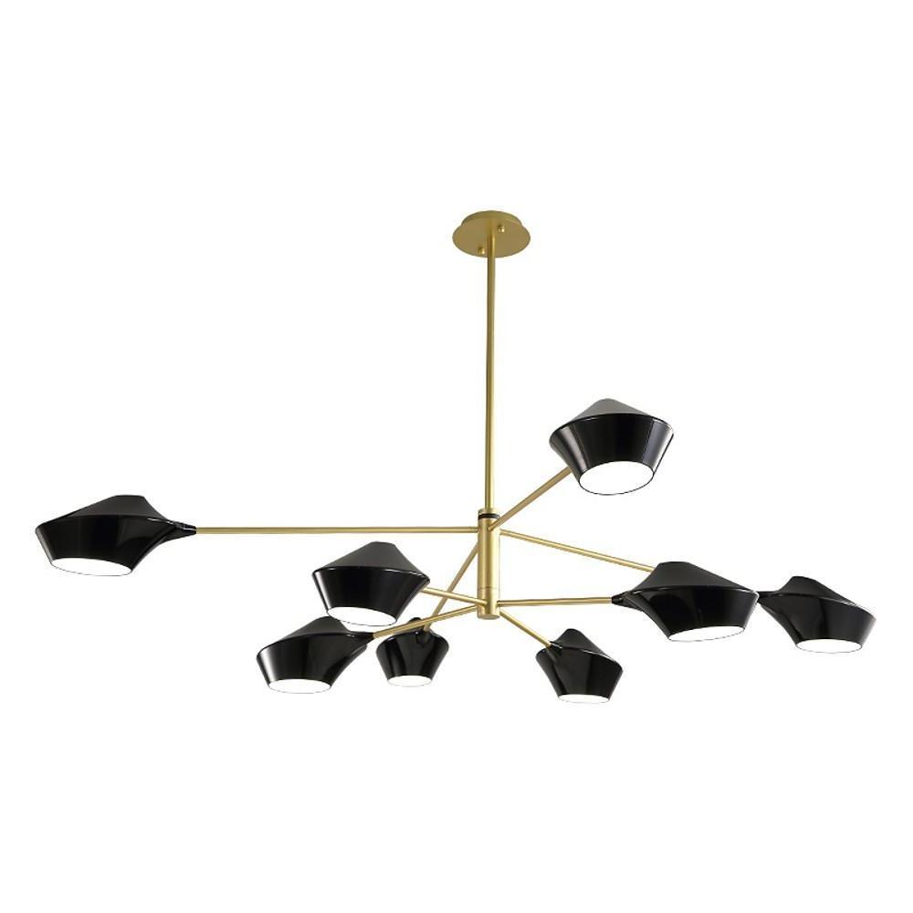 8-Light Artistic Sputnik Chandelier Metal Industrial Ceiling Light