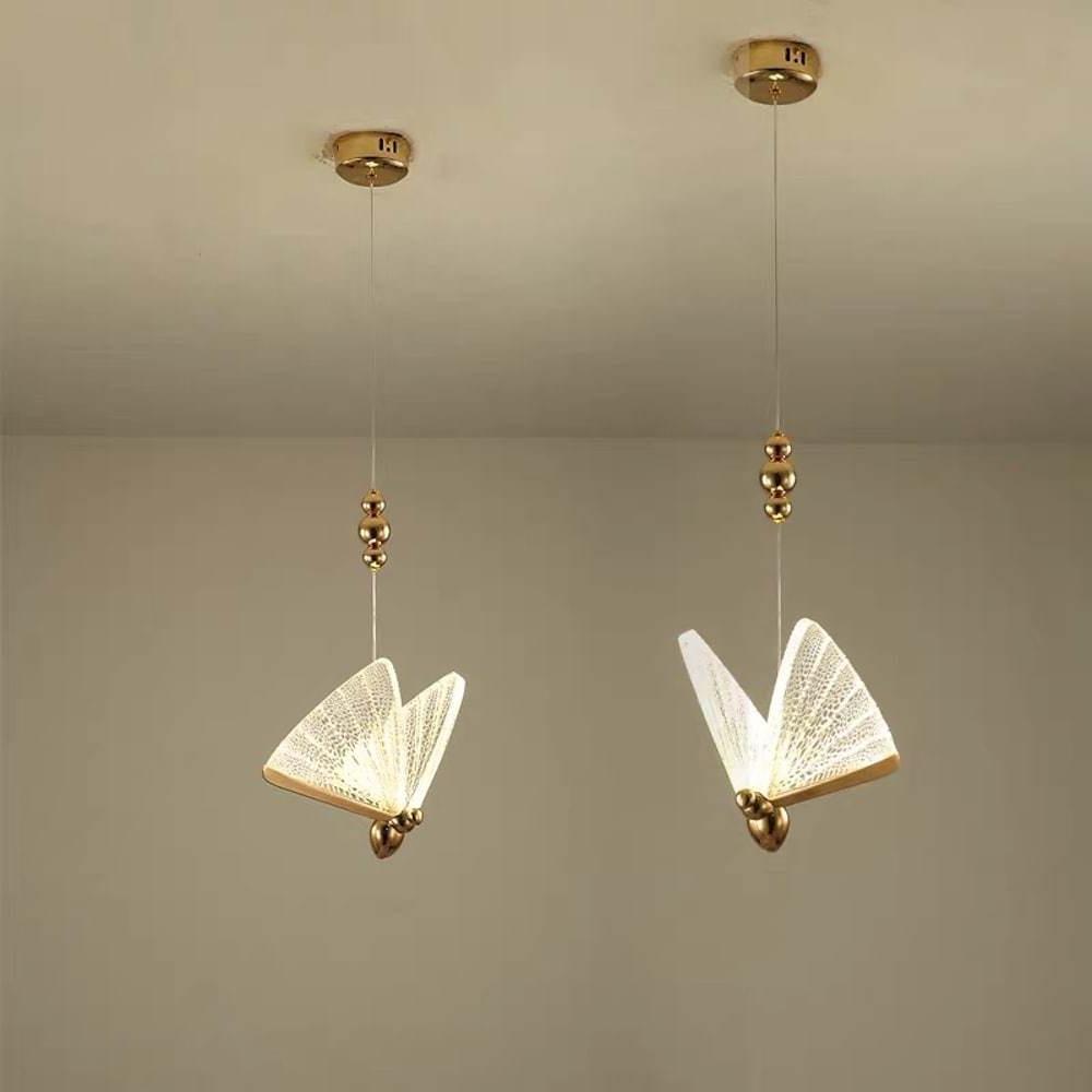 Butterfly Design LED Pendant Light Modern Acrylic Hanging Lamp