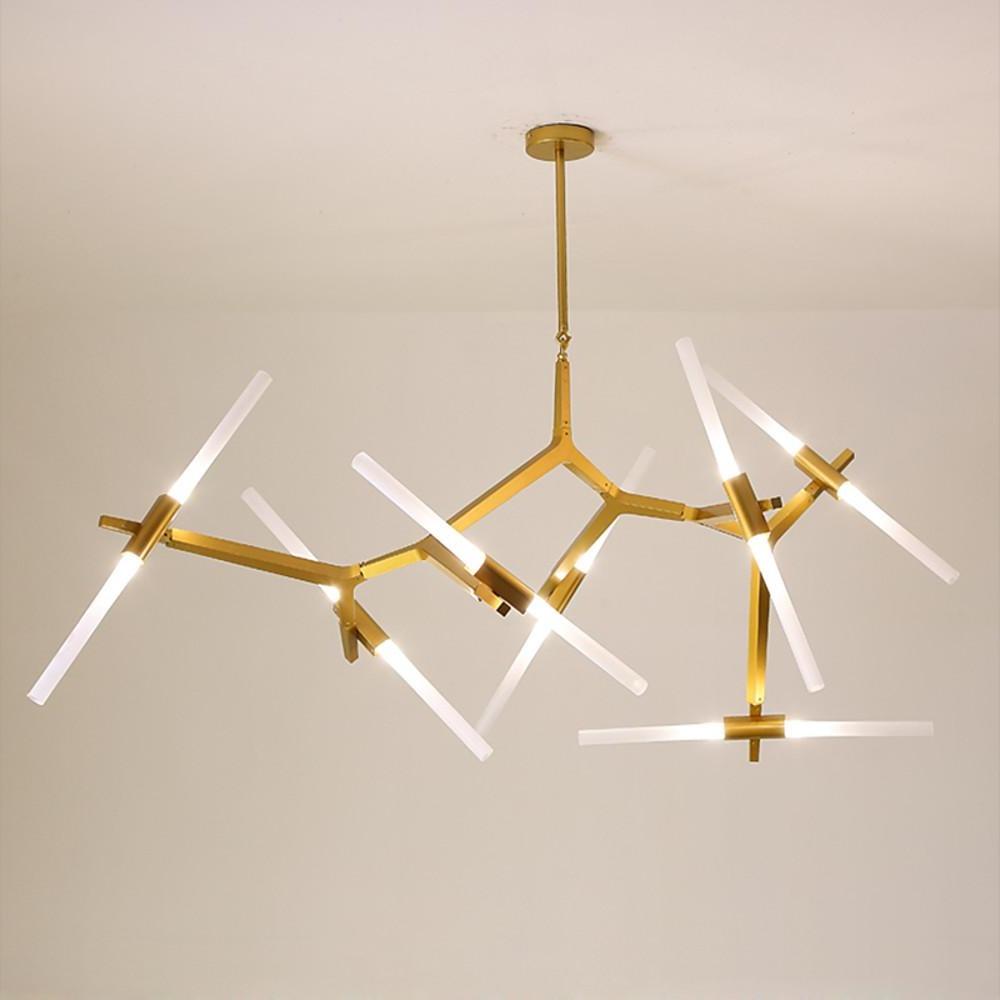 Modern Sputnik Chandelier 14-Light Aluminum Industrial Pendant