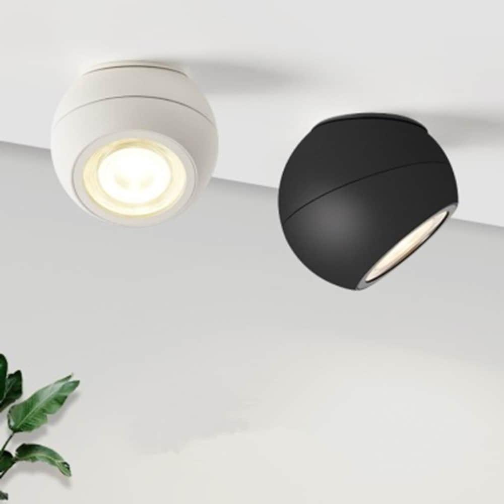 Minimalist Globe LED Flush Mount Ceiling Light | Aluminum Spotlight
