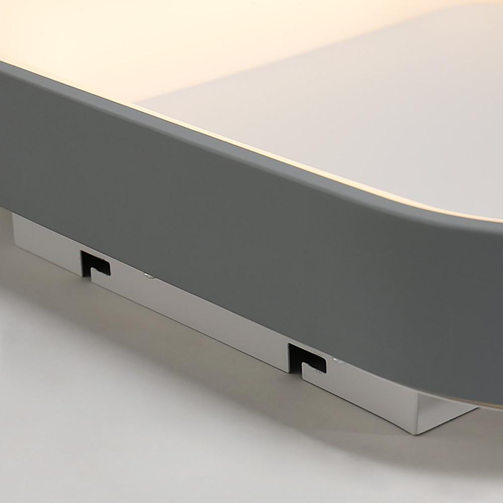 Square Modern LED Flush Mount Ceiling Light – Metal & Acrylic