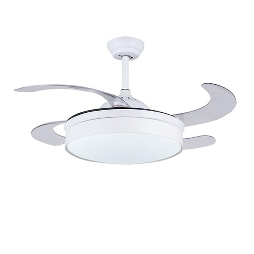 Nordic Drum Retractable LED Ceiling Fan Light with Remote