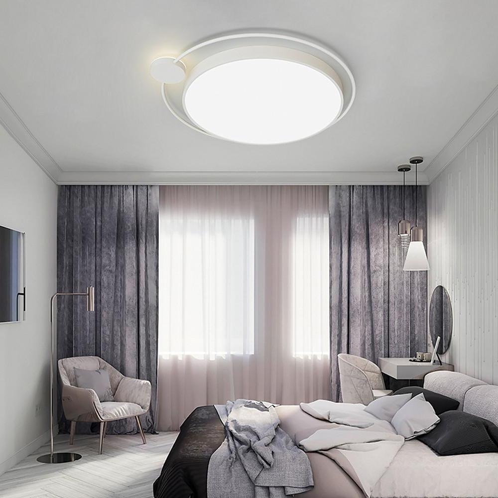Circular Dimmable LED Flush Mount Ceiling Light | Nordic Style