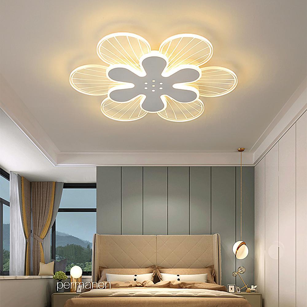 Modern Geometric Flower LED Flush Mount Ceiling Light - Dimmable