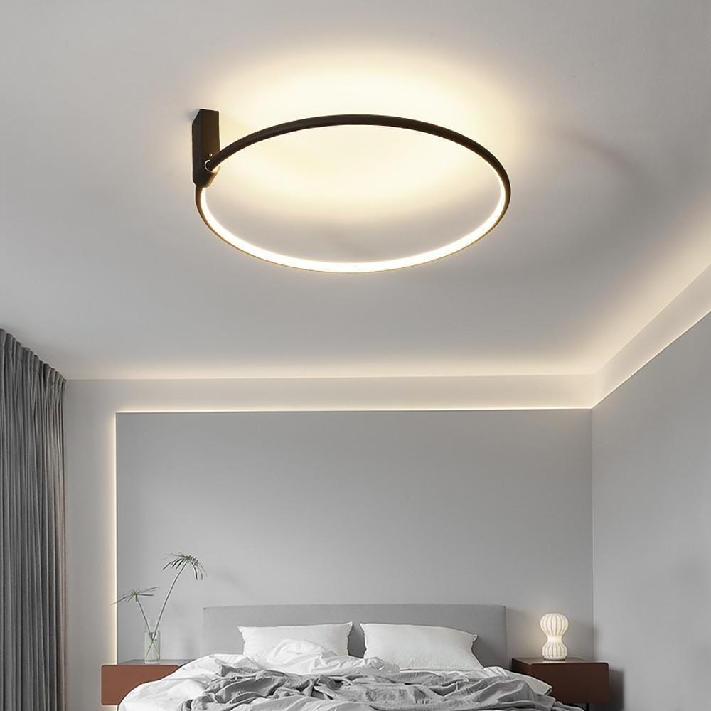 Modern Abstract Dual Circle LED Flush Mount Ceiling Light
