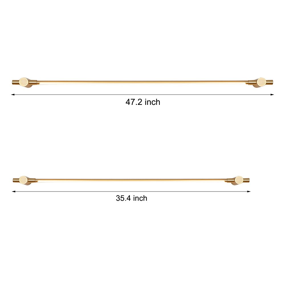 Linear Brass LED Bathroom Vanity Light 35.4'' & 47.2'' Mirror Lighting