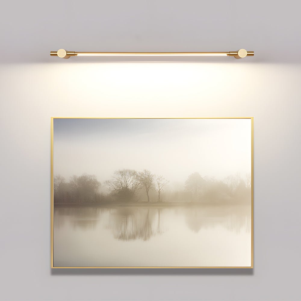 Linear Brass LED Bathroom Vanity Light 35.4'' & 47.2'' Mirror Lighting