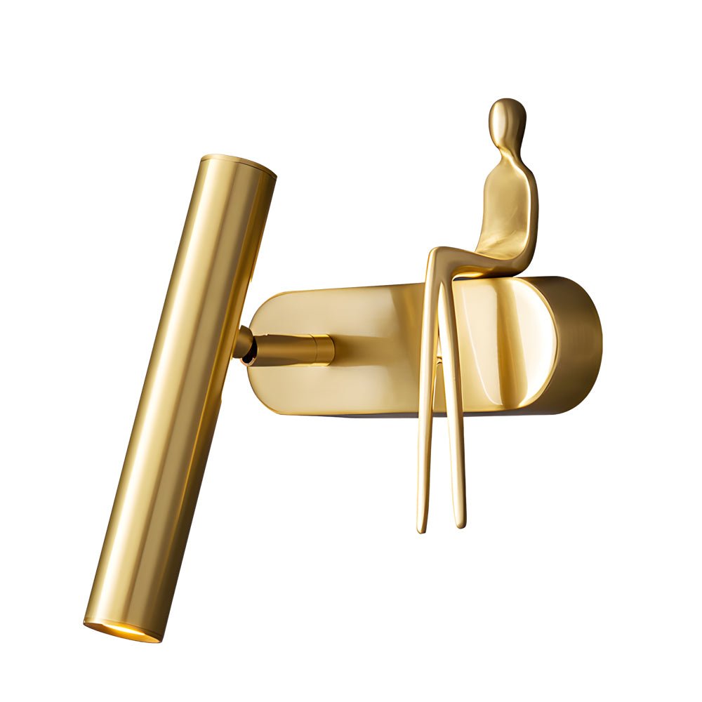 Adjustable Copper Wall Spotlight - 1-Light Slender LED Sconce