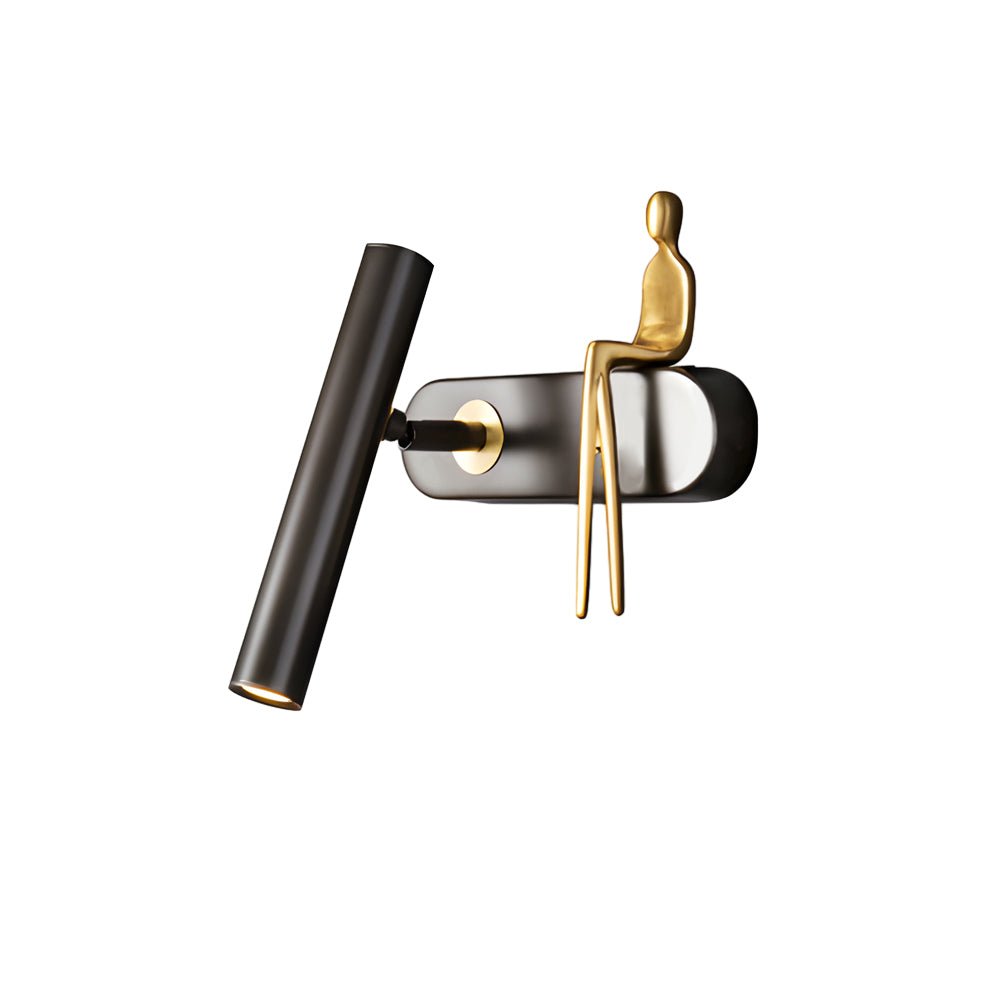 Adjustable Copper Wall Spotlight - 1-Light Slender LED Sconce