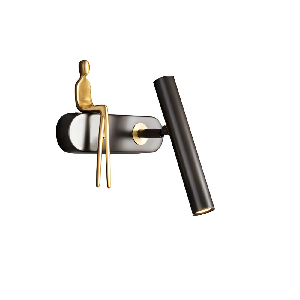 Adjustable Copper Wall Spotlight - 1-Light Slender LED Sconce