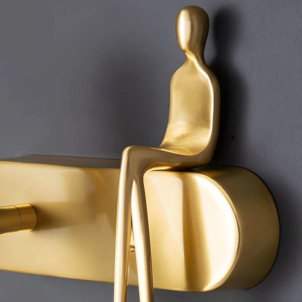 Adjustable Copper Wall Spotlight - 1-Light Slender LED Sconce