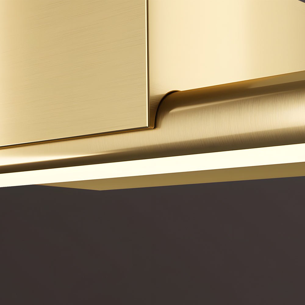 Brushed Brass Linear LED Vanity Light with Slim Cylinder Design