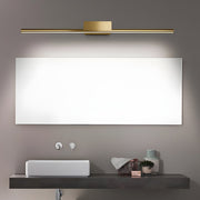Brushed Brass Linear LED Vanity Light with Slim Cylinder Design