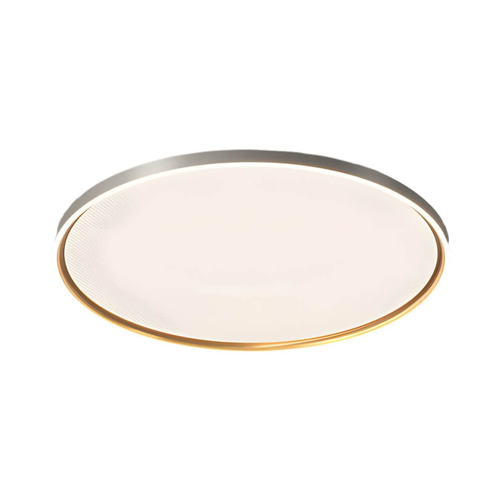 Modern Geometric LED Flush Mount Ceiling Light - Brushed Gray