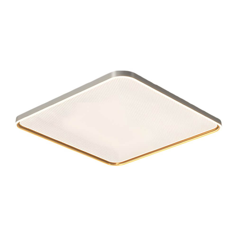 Modern Geometric LED Flush Mount Ceiling Light - Brushed Gray