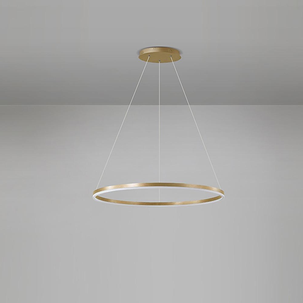 Modern Circle LED Pendant Light Dimmable Aluminum Chandelier