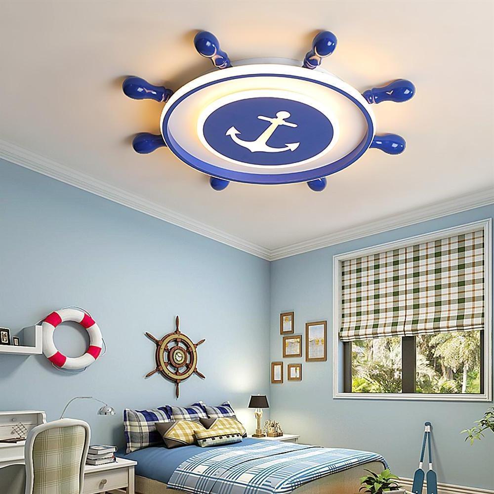 Anchor Insignia Flush Mount LED Ceiling Light – Contemporary Kids Room